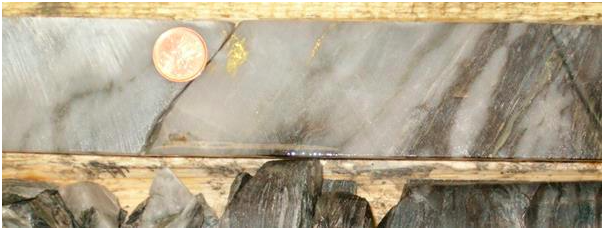 Clarity Visible Gold Drill Core